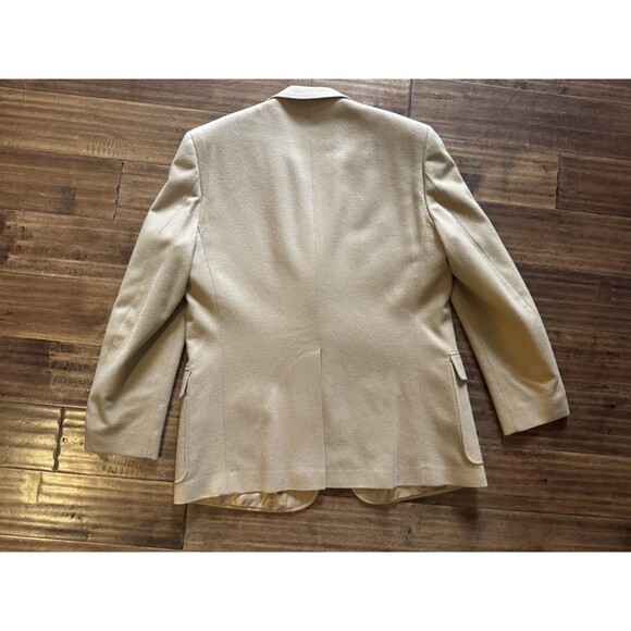 Vintage 1980s Bellamin 100% Pure Wool Camel Blazer Men’s 44 R• USA Made - Picture 9 of 14
